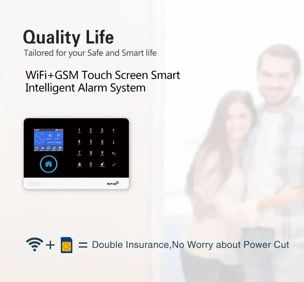 -103 Graffiti Alarm System, 4G Secure Home Wifi Smart Home Alarm, Wireless Security System Device, Controlled by Smart Life