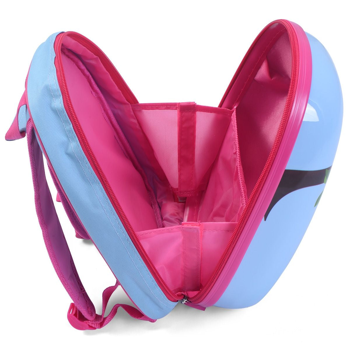 Set 2 in 1 Bagaglio Viaggio per Bambini Con Ruote + Zaino Valigetta Bimbo E Zaino Blu
