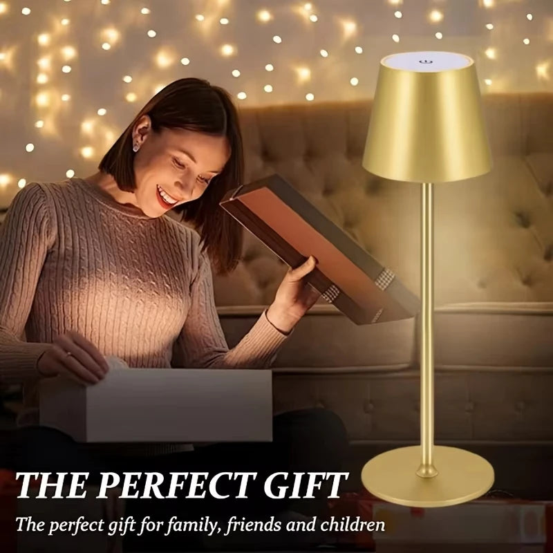 Cordless Rechargeable Led Table Lamp Touch Sensor Desktop Night Light 3 Levels Dimmable for Restaurant Hotel Bar Decor Lights