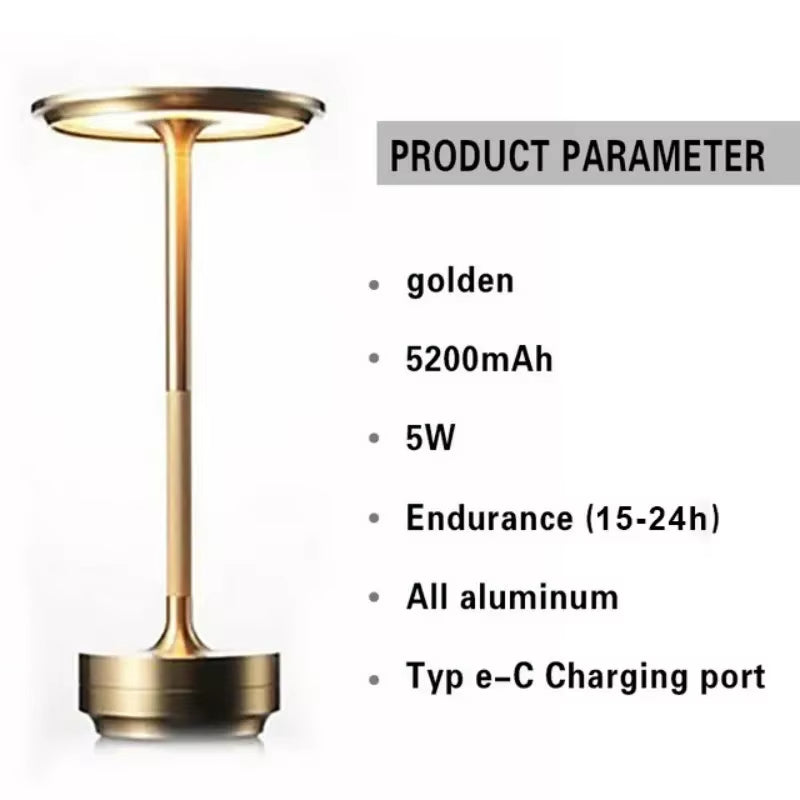 Rechargeable Table Lamp Creative Dining Touch Led Hotel Bar Coffee Pina Pro Table Lamp Lampada Da Tavolo Decorative Desk Lamp