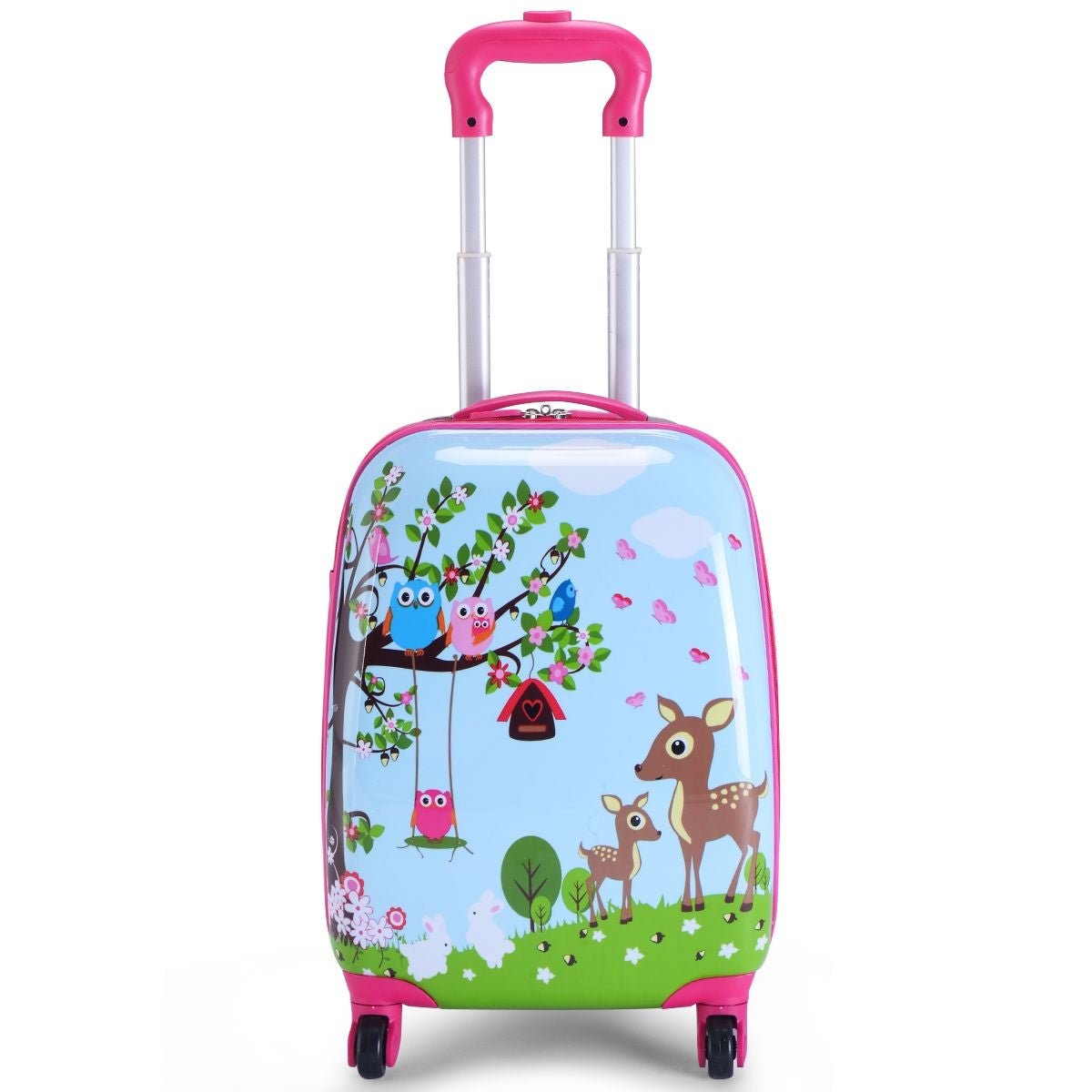 Set 2 in 1 Bagaglio Viaggio per Bambini Con Ruote + Zaino Valigetta Bimbo E Zaino Blu