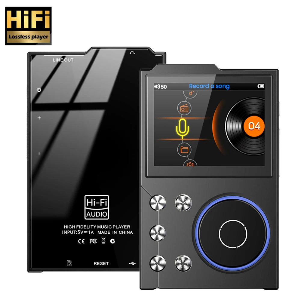 Hifi MP3 Player with Lossless DSD Digital Audio Bluetooth 5.3 2.4 Inch Display Supports 256GB Storage Capacity