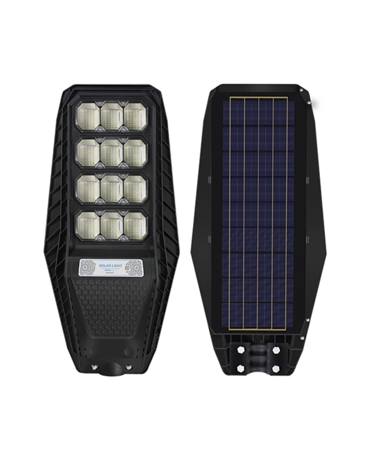 LAMPIONE STRADALE LED 200W PANNELLO SOLARE FOTOVOLTAICO FARO ESTERNO GIARDINO