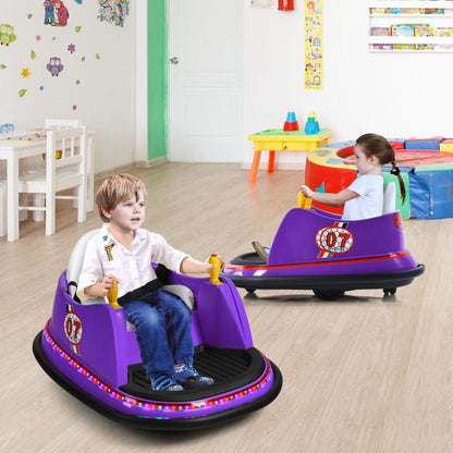 Macchina per Autoscontri per Bambini Con Luci Colorate, Macchina Elettrica Autoscontri 6 V Con Musica 4 Colori
