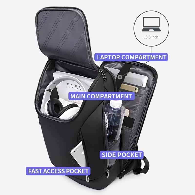 USB Charging Waterproof Laptop Backpack 17 Computer Bag Travel Business Hiking Backpacks School Back Pack Mochila for Men