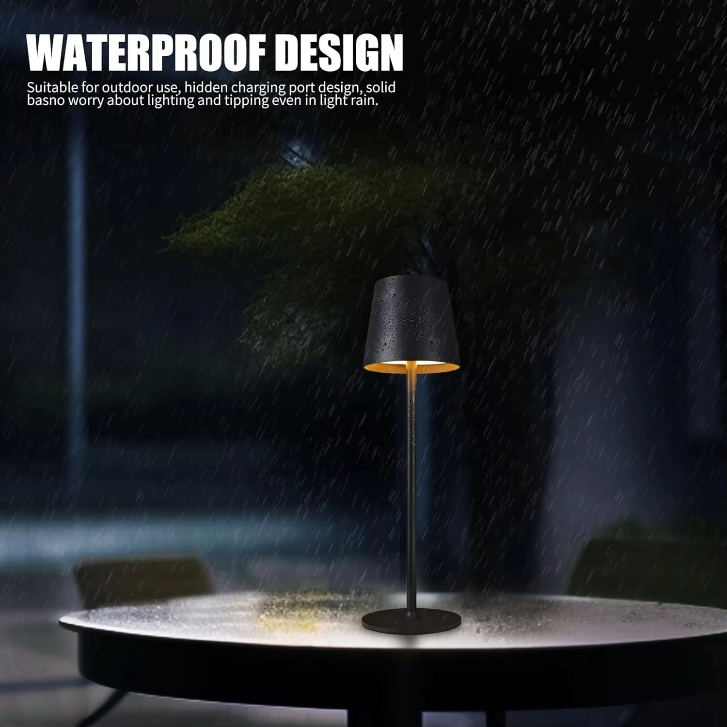 Cordless Rechargeable Led Table Lamp Touch Sensor Desktop Night Light 3 Levels Dimmable for Restaurant Hotel Bar Decor Lights