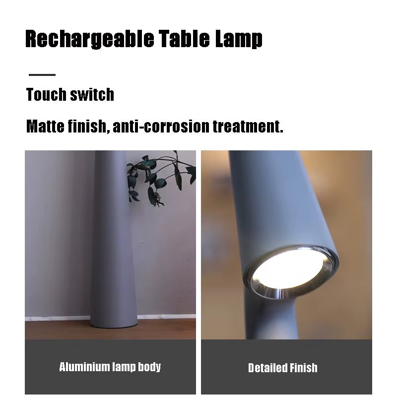 Wireless Rechargeable Desk Lamp Creative Living Room Study Lamp Top Touch Dimming Atmosphere Desktop Decoration Light