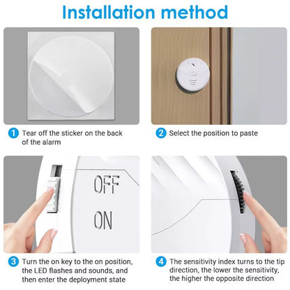 Tuya Smart Wifi Vibration Sensor Alarm Door and Window Vibration Detector 130Db Home Security Protection Alert Works with Alexa