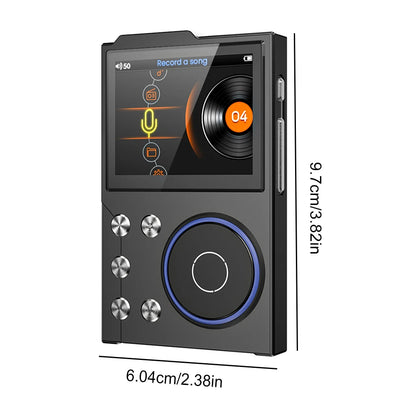 Hifi MP3 Player with Lossless DSD Digital Audio Bluetooth 5.3 2.4 Inch Display Supports 256GB Storage Capacity