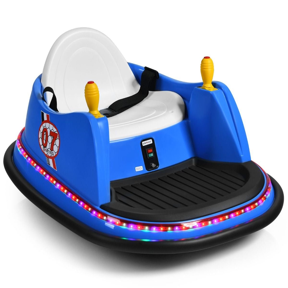 Macchina per Autoscontri per Bambini Con Luci Colorate, Macchina Elettrica Autoscontri 6 V Con Musica 4 Colori