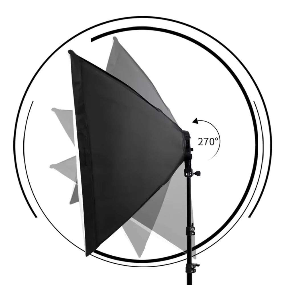 3Pcs Softbox with Sandbag Professional Photography Photo Studio Softbox Lights Lighting Kit Equipment Boom Arm