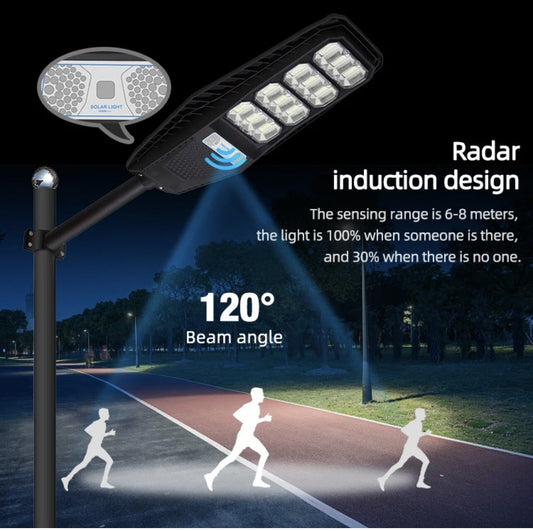 LAMPIONE STRADALE LED 200W PANNELLO SOLARE FOTOVOLTAICO FARO ESTERNO GIARDINO
