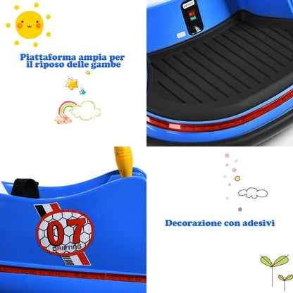 Macchina per Autoscontri per Bambini Con Luci Colorate, Macchina Elettrica Autoscontri 6 V Con Musica 4 Colori
