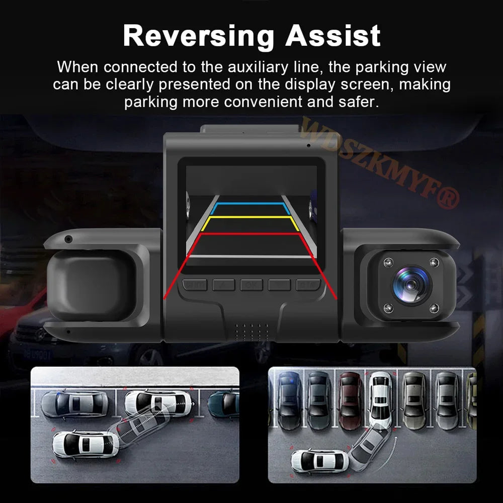 New 360° Car Dash Cam 4 Channels WIFI 24H Video Recorder 1080P Car DVR Front inside Rotatable and Rear View Camera Night Vision