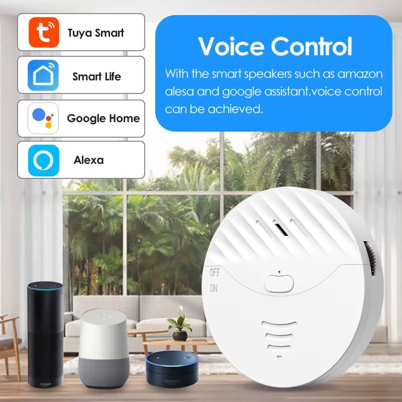 Tuya Smart Wifi Vibration Sensor Alarm Door and Window Vibration Detector 130Db Home Security Protection Alert Works with Alexa