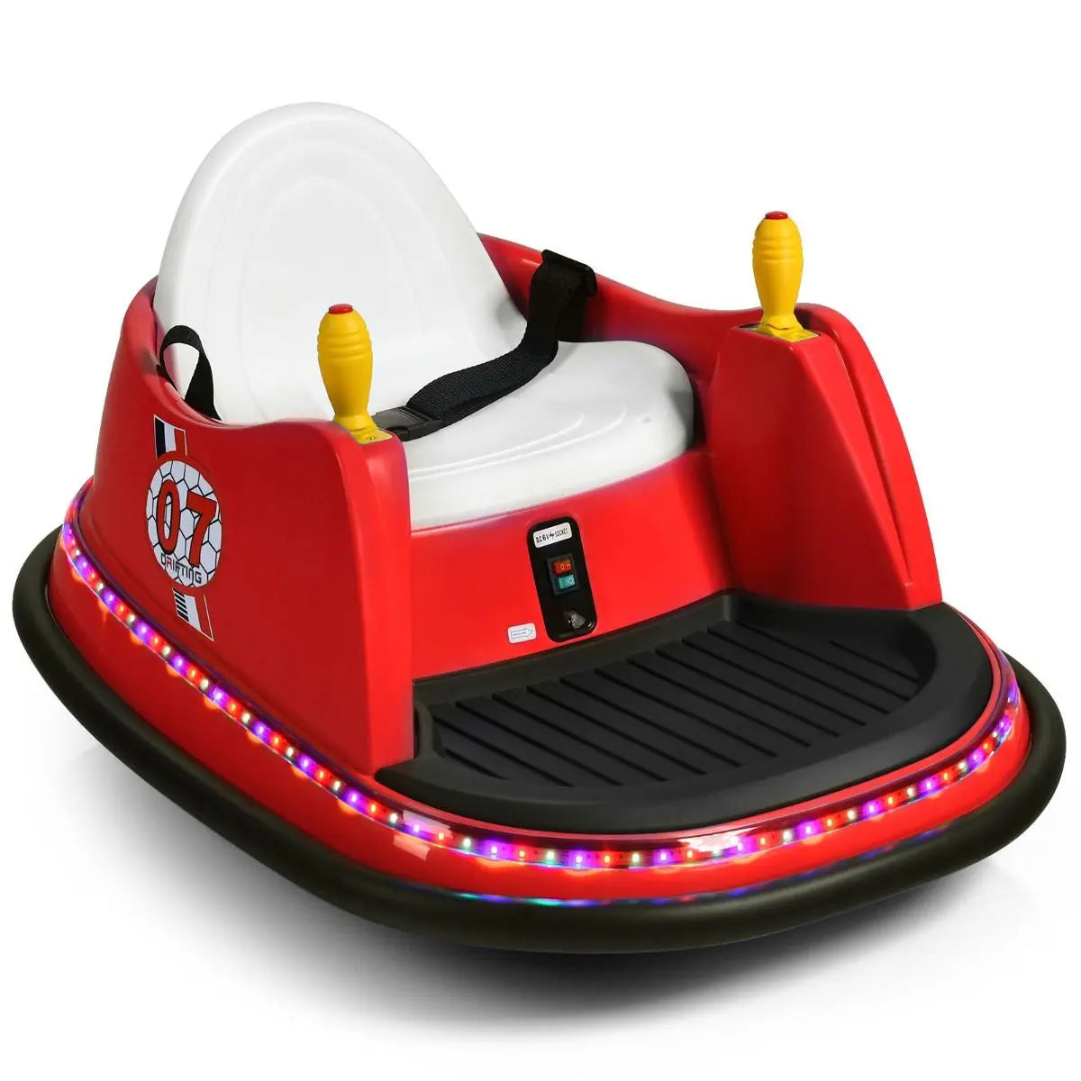 Macchina per Autoscontri per Bambini Con Luci Colorate, Macchina Elettrica Autoscontri 6 V Con Musica 4 Colori