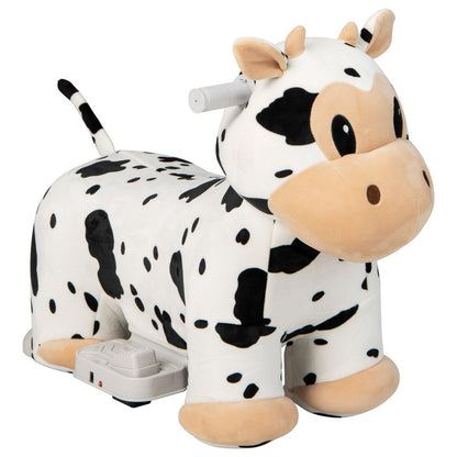 Gioco Cavalcabile Elettrico Bambini Con Ruote Flessibili Rivestimento Lavabile, Peluche Cavalcabile 3 Dimensioni
