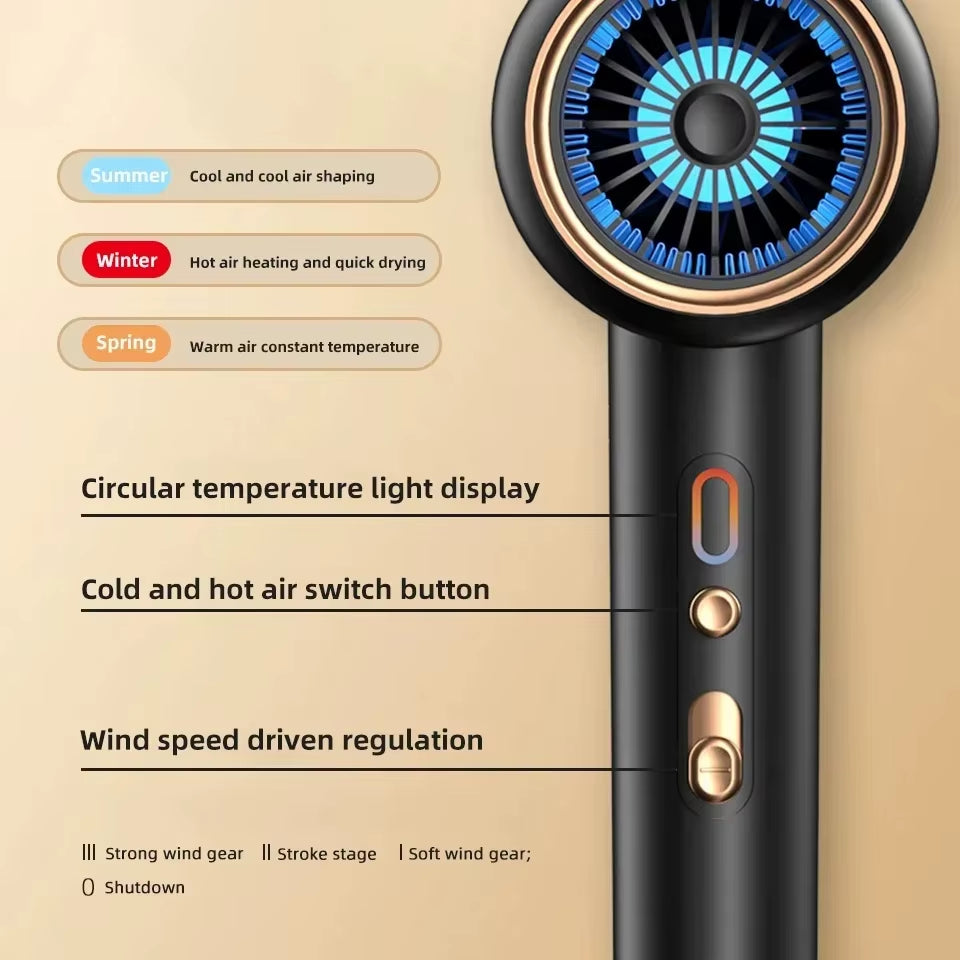 F33 T821 Professional Hair Dryer Hot Cold Wind Air Brush Hairdryer Negative Lonic Blow Dryer Strong Powerdryer Salon Tool 2400W