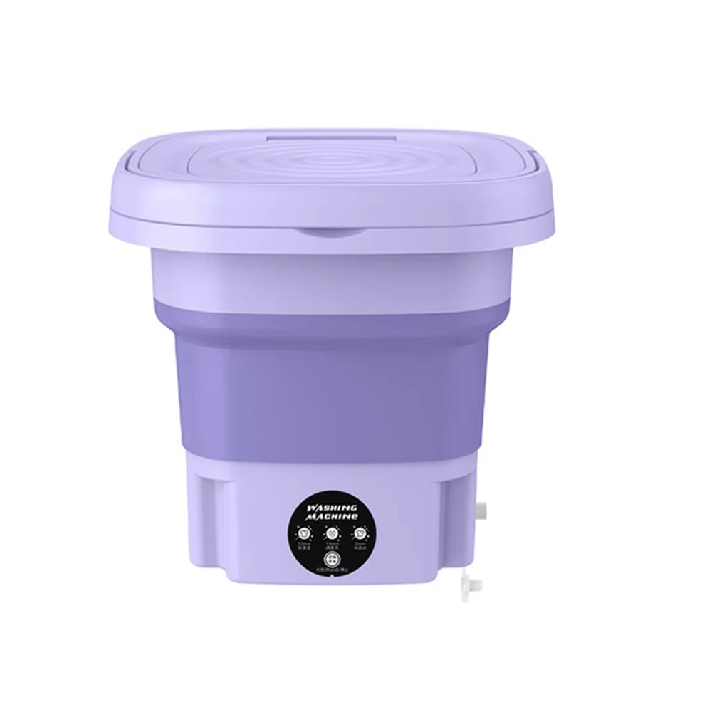 8L Portable Small Foldable Washing Machine with Spin Dryer for Socks Underwear Panties Washer Household Mini Washing Machine