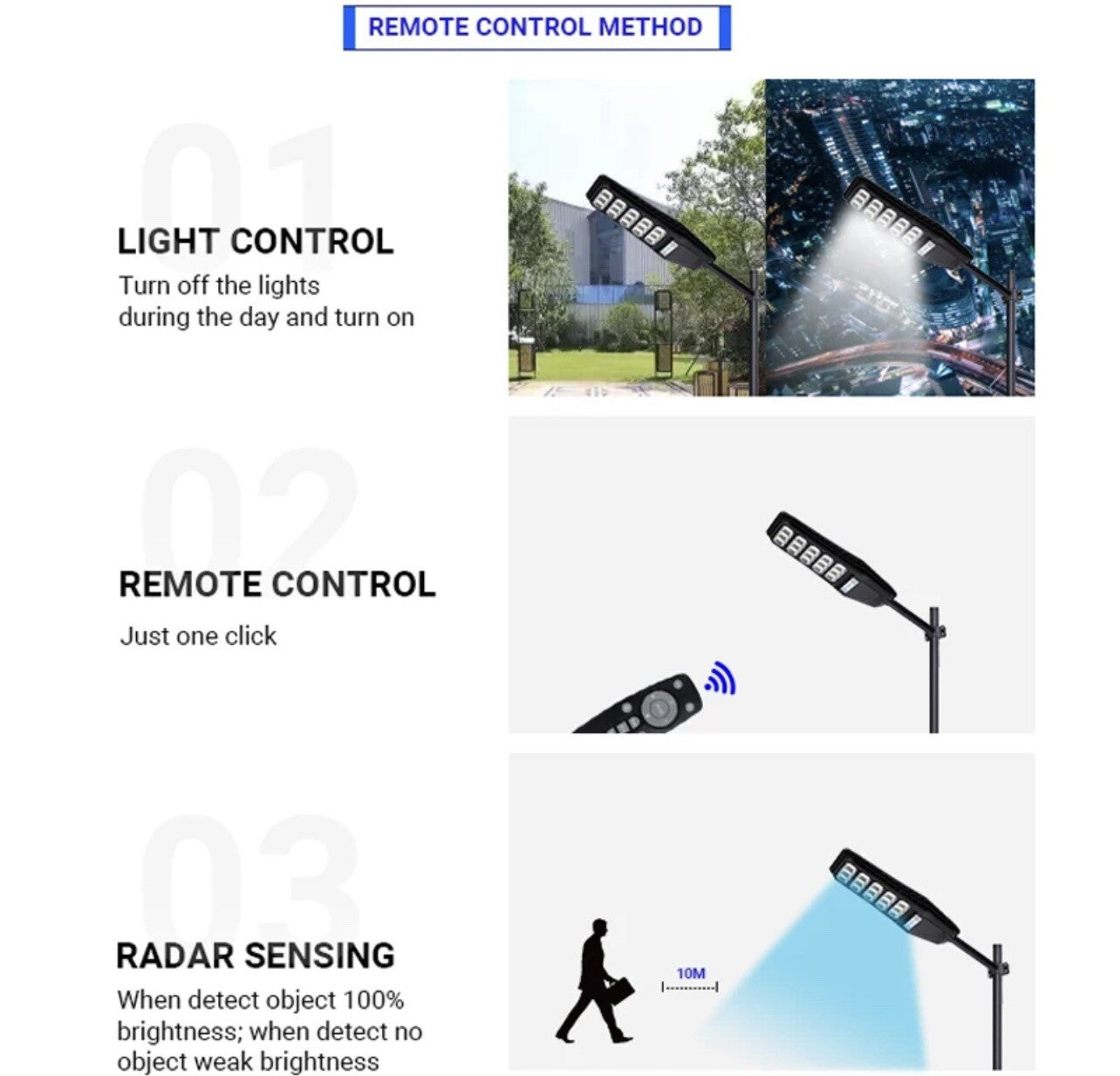 LAMPIONE STRADALE LED 200W PANNELLO SOLARE FOTOVOLTAICO FARO ESTERNO GIARDINO